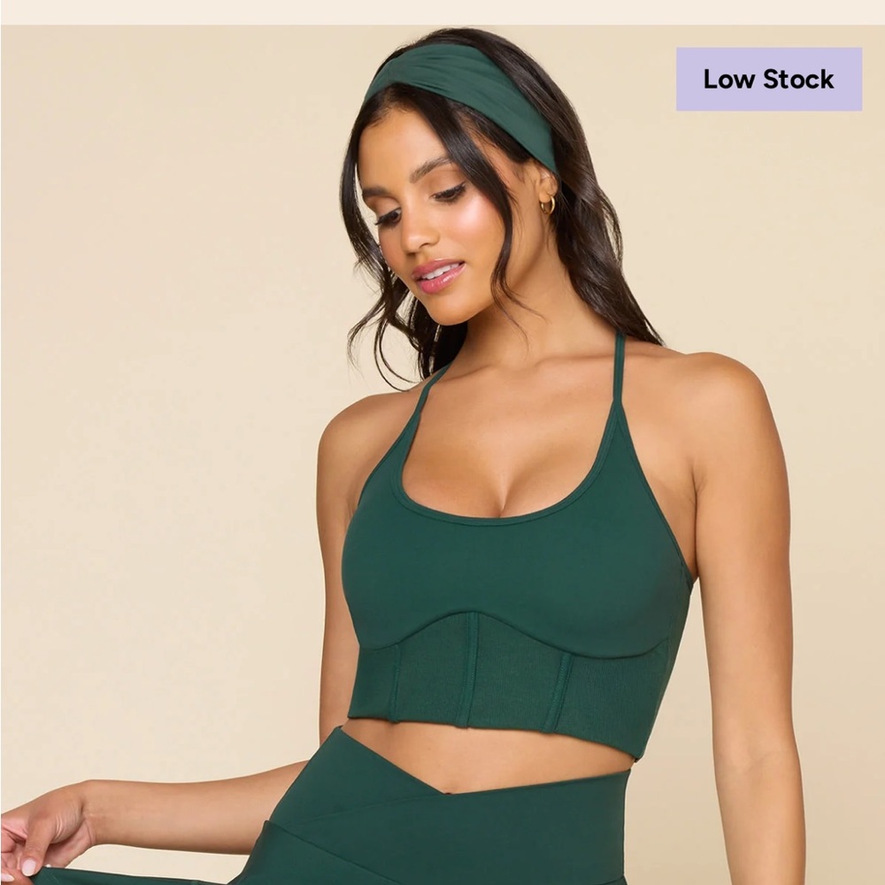 POPFLEX Plié Corset Crop Bralette - Pistachio